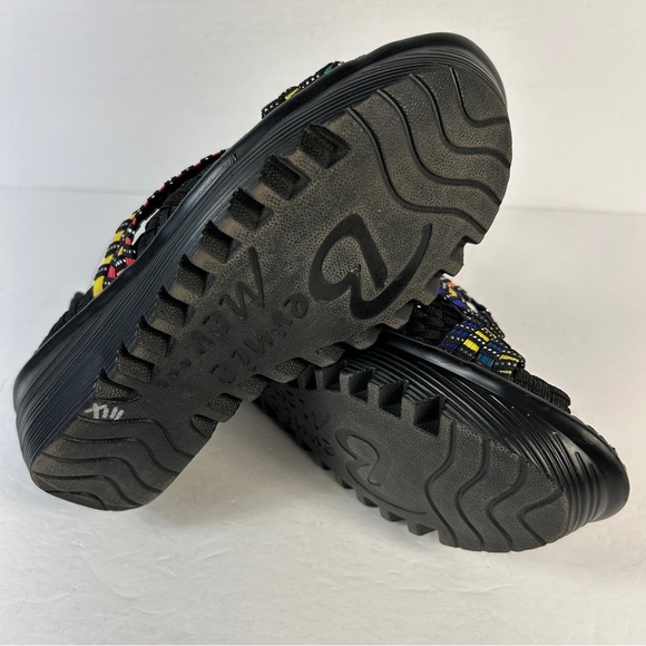 bernie mev. Black Wedges with Colorful Straps 40 - Picture 7 of 8